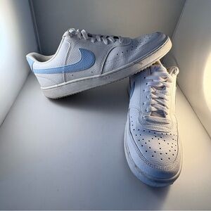 Nike Court Vision Low Women's 10 White Royal Tint Lilac Periwinkle CD5434-115